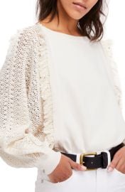 Free People Faff Fringe Sweater in Ivory at Nordstrom